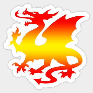 Hot Fire Dragon Design Sticker